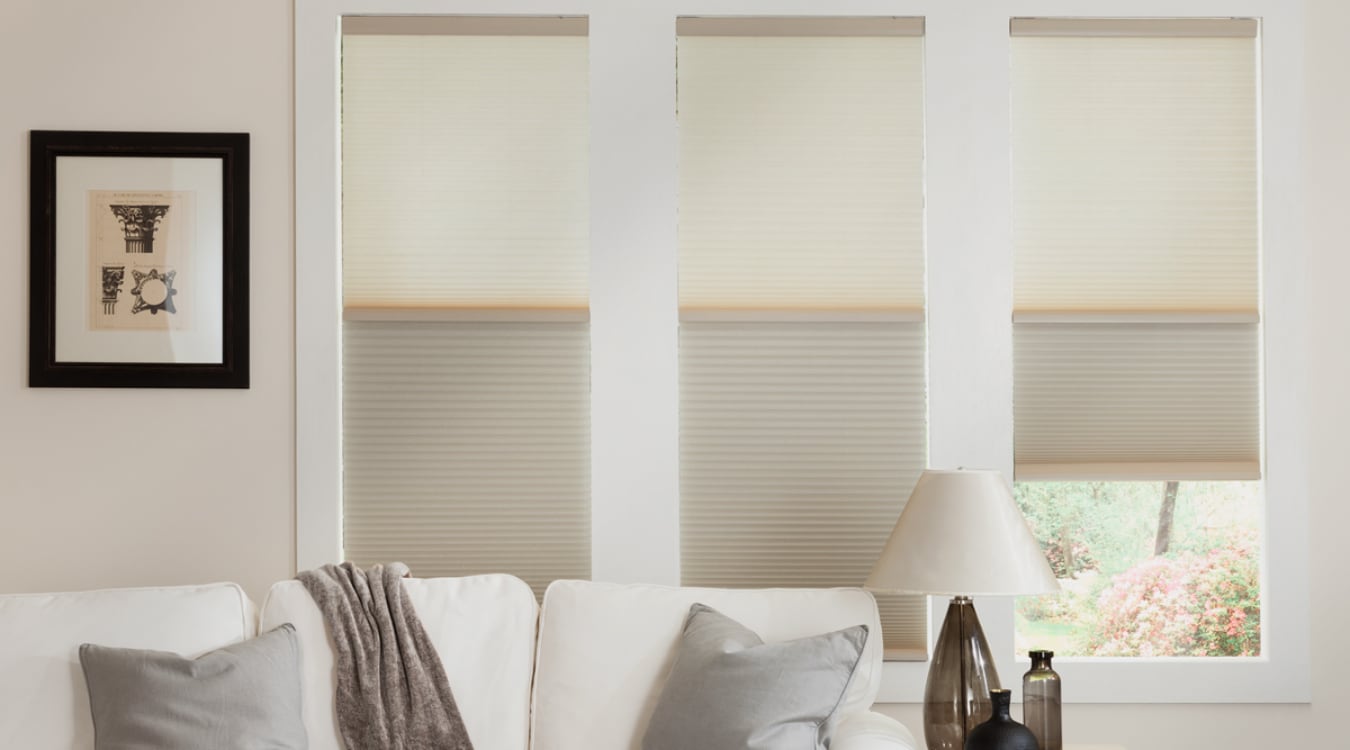 Cellular shades in a San Antonio living room